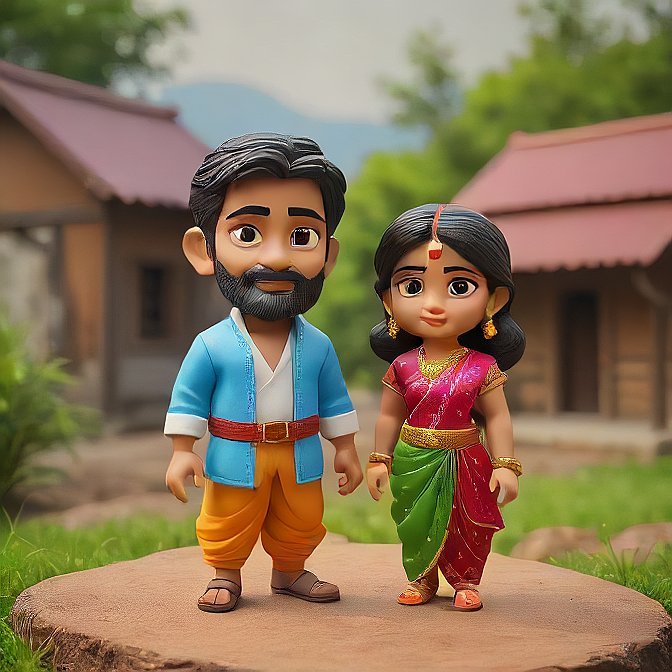 3D cartoon character art